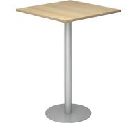 Mesa alta, L x A 800 x 800 mm 1116 mm de altura, armazón plateado