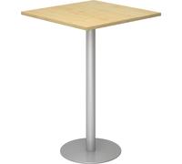 Mesa alta, L x A 800 x 800 mm 1116 mm de altura, armazón plateado