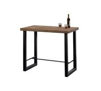 Adec Group Loft, Mesa Alta de Cocina, Mesa de Bar, Barra, Mesa Contract, Color Roble Boreal y Negro Medidas: 120 cm (Ancho) x 70 cm (Fondo) x 100 cm (Alto)