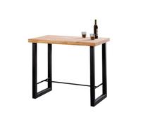 Adec Group duehome | Loft, Mesa Alta de Cocina, Mesa de Bar, Barra, Mesa Contract, Color Roble Salvaje y Negro Medidas: 120 cm (Ancho) x 70 cm (Fondo) x 100 cm (Alto)