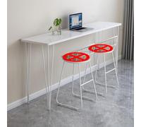 Mesa alta, mesa rectangular de madera maciza, mesa de comedor creativa con borde vivo, mesa espaciosa para cocina y comedor