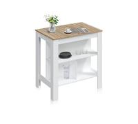 Mesa alta nitza blanco artik (blanco mate) - natur 103 x 105 x cm 67 cm