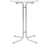 Mesa alta para exteriores, H x Ø 1100 x 800 mm, blanca