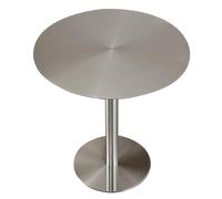 Mesa Alta Redonda de Acero Inoxidable para Bar, Mesa de Comedor Moderna con Altura de Barra, Mesa Alta para cócteles y bistró, Ideal para Pub, Bar, Comedor, cafetería, Patio y Exterior (50 x