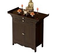 Mesa Altar Budista Con Espacio Almacenamiento para El Hogar Mesa MeditacióN Altar Personal Cajones Que Se Abren Y Cierran + Armario Con Doble Puerta Ideal para El SalóN La Entrada Style One 66x40cm