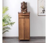 Mesa altar de bambú para meditación, armario buda chino con espacio de almacenamiento, mesa de sacrificio vintage, diseño simple