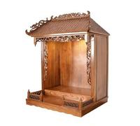 Mesa Altar De Madera Con Estantes, Armario Pooja Con Puertas Y Diseño De Cajones Ocultos, Adecuado for El Culto En El Salón Ancestral(Without door,35cm/13.8in)