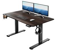 Mesa altura regulable eléctrica marrón 110x60x73-118cm