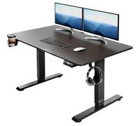 Mesa altura regulable eléctrica negra 110x60x73-118cm