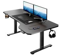 Mesa altura regulable negra 160x75x118cm + alfombrilla de ratón