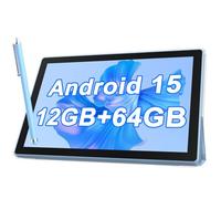 Mesa Android 2 en 1 de 10 pulgadas con funda protectora TabletS y lápiz capacitivo Android 15 Tablet 5G WiFi-6 1280 x 800 Full HD IPS pantalla 6000 mAh 64 GB ROM + 12 GB RAM (4+8 virtual), expansión