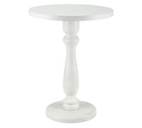 Mesa auxiliar adamsville madera blanco antiguo ø 50 cm