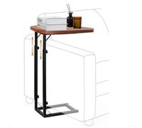 Mesa auxiliar ajustable en forma de C de alta calidad, mini mesas auxiliares para sofá y sofá, mesa auxiliar pequeña con marco de metal, hermosa y práctica para tu sala de estar, dormitorio, mesita de