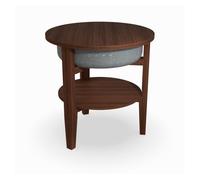 Mesa auxiliar altavoz portátil con sonido de 30w, bluetooth, base de carga inalámbrica, batería de 2200mah. mesilla o mesita para dormitorio o sala de estar - td systems sm30b11wr8b [madera roble]