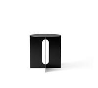 Mesa Auxiliar Andrógina de Acero Negro de Ø40 cm de Diámetro.