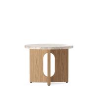 Audo Copenhagen Mesa Auxiliar Androgyne de roble Ø50 cm Tablero Kunis Breccia