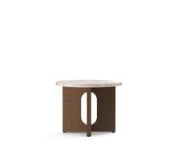Audo Copenhagen Mesa Auxiliar Androgyne de roble oscurecido Ø50 cm Tablero Kunis Breccia