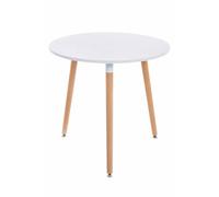 Mesa auxiliar ansgar madera blanco ø 80 cm