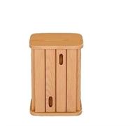 Mesa auxiliar apilable de madera maciza con taburetes cuadrados, muebles multifuncionales que ahorran espacio para sala de estar, dormitorio, salón