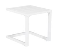 Mesa auxiliar barbados de aluminio blanco