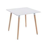 Mesa Auxiliar Bente En Estilo Nórdica I Mesa De Centro Cuadrada I Mesa De Café con 4 Patas De Madera I Mesa Auxiliar De Madera I, Color:Natura