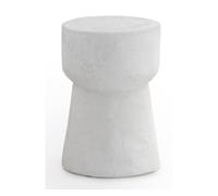 Mesa auxiliar color cemento blanco de poliresina