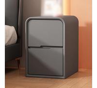 Mesa auxiliar con 2 cajones, mesita de noche que ahorra espacio para dormitorio y sala de estar, ideal para espacios estrechos, cómoda funcional