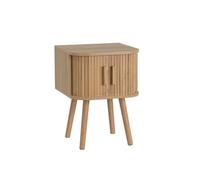 Mesa Auxiliar con 2 Puerta de MDF en Natural