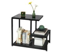 SoBuy FBT65-SCH,ES Mesa Auxiliar con 3 Estantes, Consola,Mesita de Noche para Salón Comedor, Teléfono o Lampara (Negro)