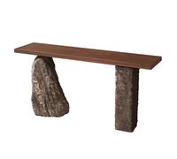 Mesa auxiliar con patas de fibra de vidrio, mesa expositora de entrada para una organización espaciosa