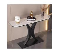 Mesa auxiliar contemporánea, mesa consola para recibidor, mesas para sofá con almacenamiento, decoración moderna para pasillo, para sala de estar, pasillo y vestíbulo(Black+White,100cm/39.4in)