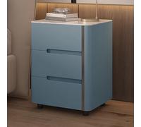 Mesa Auxiliar Creativa de Madera Maciza, mesita de Noche Moderna y Sencilla con Doble cajón, encimera de Pizarra, de una Sola Pieza sin instalación, Adecuada para dormitorios, Salas de Estar