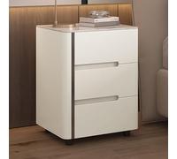 Mesa Auxiliar Creativa de Madera Maciza, mesita de Noche Moderna y Sencilla con Doble cajón, encimera de Pizarra, de una Sola Pieza sin instalación, Adecuada para dormitorios, Salas de Estar