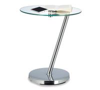 Mesa auxiliar cristal mesita redonda 7,6 kg 52 cm mesa café cristal ligera