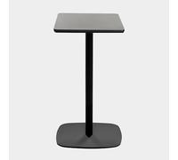 Mesa auxiliar cuadrada moderna, mesa auxiliar de metal multifuncional para café, laptop y aperitivos, mesita de noche que ahorra espacio para sala de estar, comedor, cafetería y balcón (negro, 50 x 50