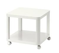 Mesa auxiliar de 2 niveles con ruedas, mesa auxiliar duradera y elegante para sala de estar, mejora la funcionalidad del área del sofá