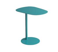 Mesa auxiliar de acero al carbono en forma de C, color verde, 63 cm de altura, se desliza debajo del sofá o la cama, para sala de estar, oficina, balcón