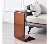 Mesa auxiliar de acrílico en forma de C, mesa auxiliar transparente para sala de estar, mesa de aperitivos, centro de dormitorio, mesa de esquina de departamento pequeño