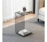 Mesa auxiliar de acrílico, mesa auxiliar contemporánea, mesita de noche versátil para sala de estar, muebles modernos para el hogar, diseño elegante para sala de estar y dormitorio