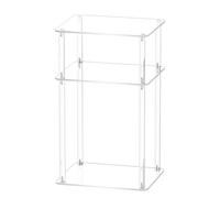 Mesa auxiliar de acrílico transparente, mesa auxiliar de acrílico transparente, mesa auxiliar de acrílico transparente - mesilla de noche flaca | Decoración interior transparente de 3 niveles de