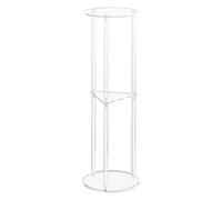 Mesa auxiliar de acrílico transparente, soporte de extremo transparente, mesa de centro Lucite, almacenamiento, fácil de montar, organizador moderno de 3 niveles, para decoración de sala de estar