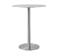 Mesa Auxiliar de bistró, Mesa Auxiliar pequeña de Acero Inoxidable, Mesa de Noche Estrecha, Mesa de bistró Redonda, mesas de café Delgadas, Mesa de sofá Estrecha para Sala de Estar, Mesa aux