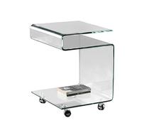 Mesa Auxiliar de cristal transparente : Colección GLASS