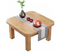 Mesa auxiliar de madera maciza, diseño elegante para sala de estar, dormitorio y balcón, perfecta para té de la tarde y decoración moderna