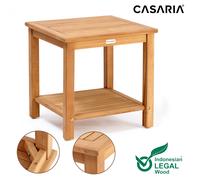Mesa auxiliar de madera teca certificada SVLK 45x45cm