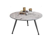 Mesa auxiliar de mármol, mesa para aperitivos creativos, mesa para el tiempo libre en el balcón, soporte para lámpara de dormitorio, mesa de diálogo redonda, mesa para la decoración del hogar, B / 70c