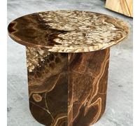 Mesa auxiliar de mármol sólido creativa vintage - Mesa decorativa con pedestal de diseño personalizado, lujo para villa y hotel