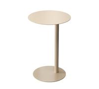 Mesa auxiliar de metal en forma de C, mesa redonda minimalista, mini mesita de noche, mesa de esquina de hierro forjado, adecuada para dormitorios, estudios, salas de esta khaki 40*60cm / 15.7*23.6in