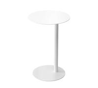 Mesa auxiliar de metal en forma de C, mesa redonda minimalista, mini mesita de noche, mesa de esquina de hierro forjado, adecuada para dormitorios, estudios, salas de esta white 40*50cm / 15.7*19.7in