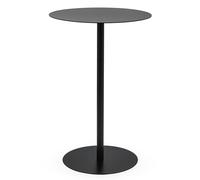 Mesa auxiliar de metal redonda negra mate - Ø 35 cm - Mesa de centro en diseño de mesa de bistró - Mesa decorativa para salón, mesa de flores, mesa de teléfono, mesa decorativa en aspecto de mesa alta